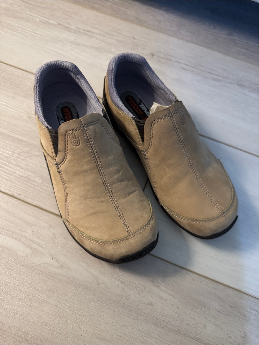 Teva Women’s Slip-On Loafers in Light Tan